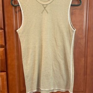 Men's Tan Sleeveless Tank Top